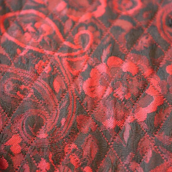 Laura Ashley Woman Vintage Red/Black  Button Up Quilted Lined Plus Coat Size 1X - Picture 9 of 16